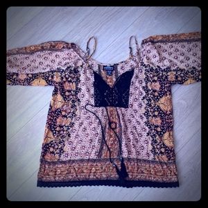 Boho Chic 3/4 Sleeve Top